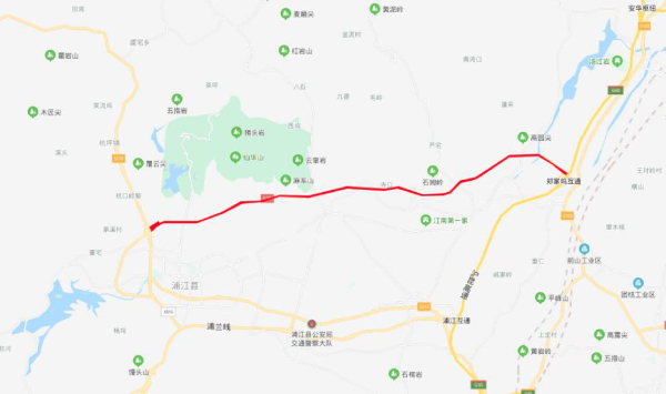351國（guó）道浦江（jiāng）段道路照明