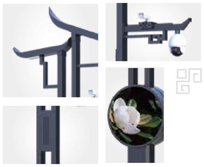 智（zhì）慧路燈,智慧燈杆,飛簷返宇